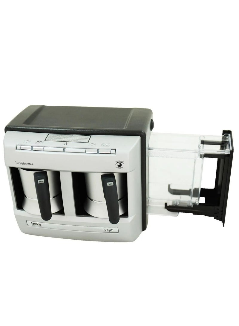 Turkish Coffee Machine With Double Pot 1 L 1200 W BKK 2113 W White
