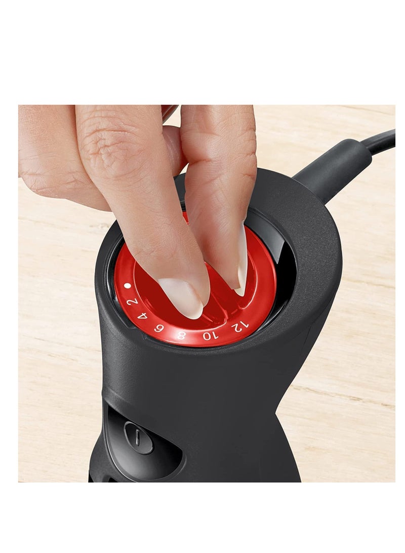 BOSCH - Hand blender ErgoMixx with air Suction 1000 W 12 speed Black MS6CB61V1 1000 W MS6CB61V1 Black - Image 1