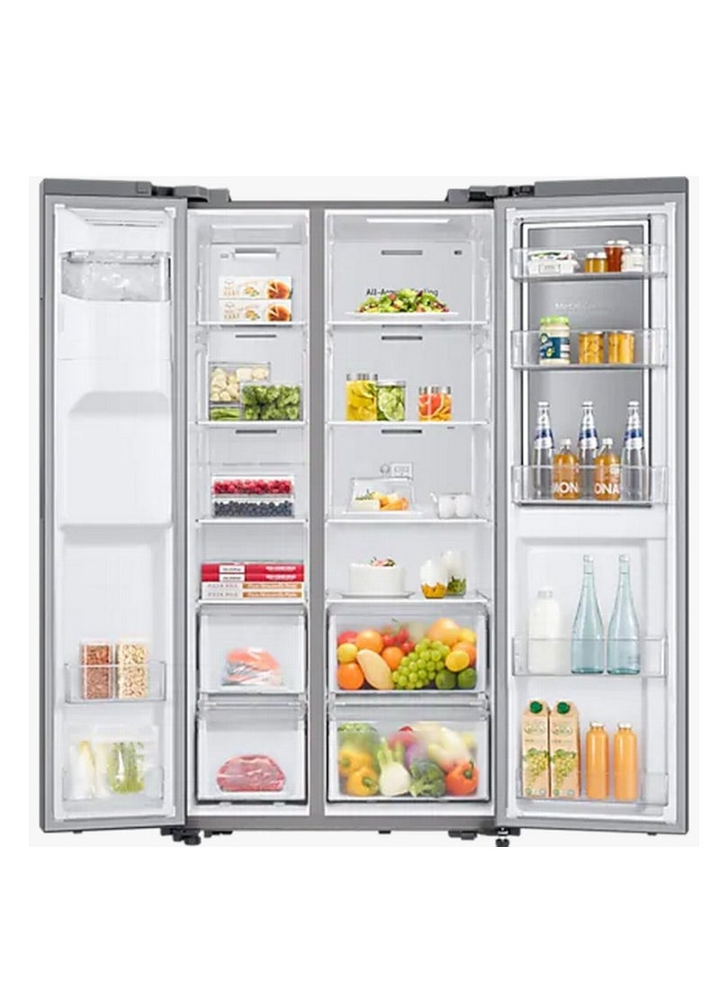 Samsung 628 Liter Side By Side Refrigerator With Water Dispenser RH65A5401M9/EU Silver - Image 2