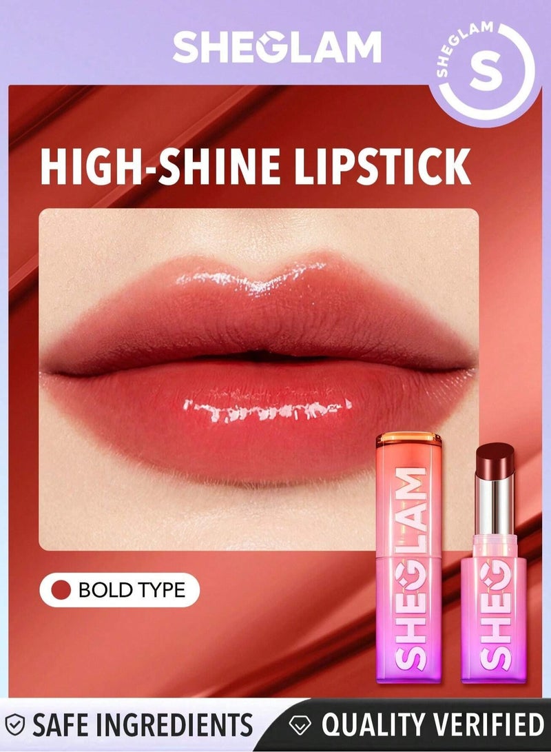 SHEGLAM Mirror Kiss High-Shine Lipstick - Bold Type Bold Type - Image 1