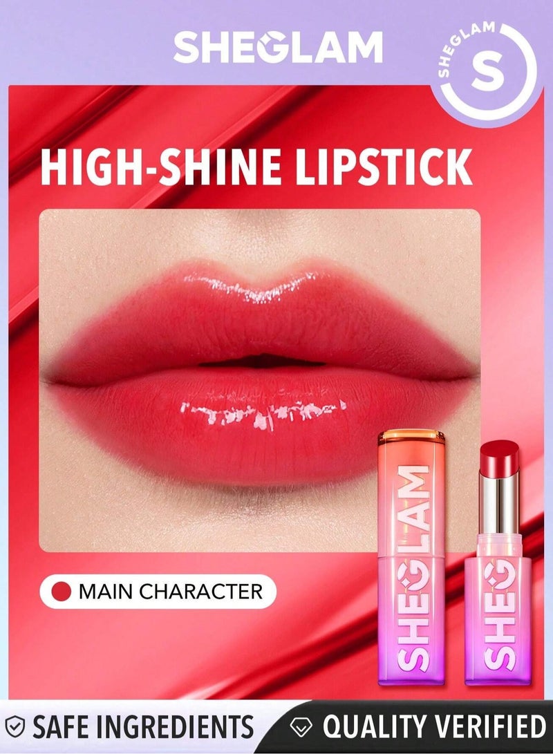 SHEGLAM Mirror Kiss High-Shine Lipstick - Main Character Main Character - Image 1