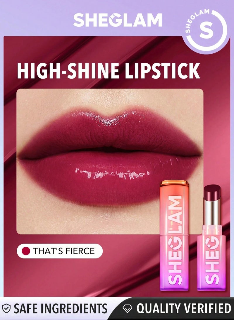 SHEGLAM Mirror Kiss High-Shine Lipstick - That's Fierce That's Fierce - Image 1