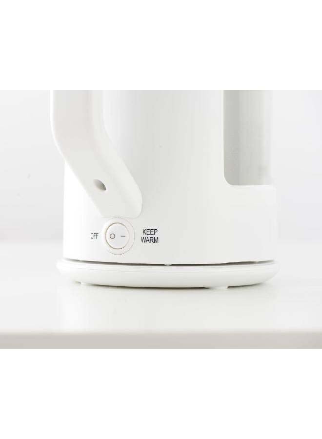 Jano - Electric Glass Kettle LED Color Indicator With Self-Off Function And Water Level Indicator 1.7 L 1500 W JN03201 White - Image 1