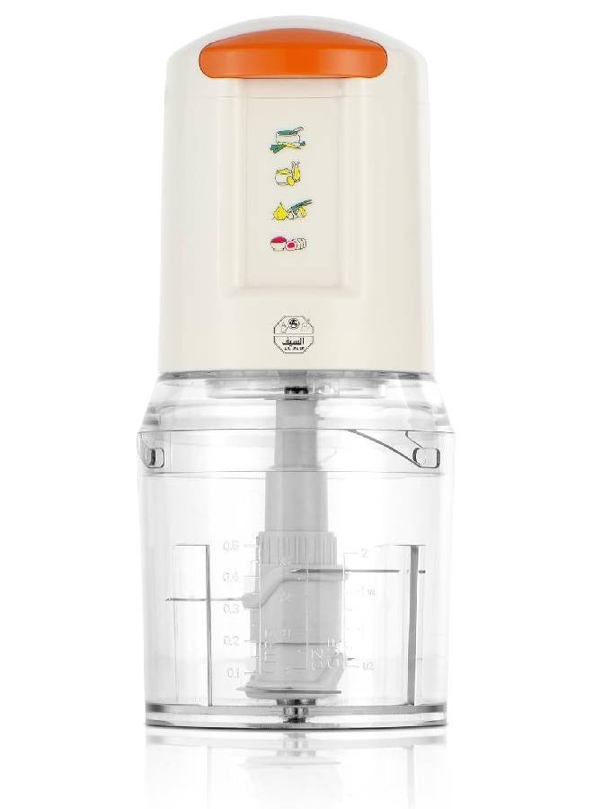 ALSAIF-ELEC Electric Vegetable Chopper And Blender 0.5 L 400 W E02426 White  - Image 1