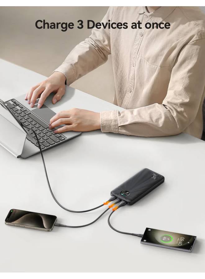 JOYROOM - 10000 mAh 22.5W External Battery JR-PBF15,  Power Bank with 3 Ports, Fast Charging for iPhone 15 14 13 Pro, Huawei, iPad Pro/Air, Samsung Galaxy and Plus Encore, Black - Image 1