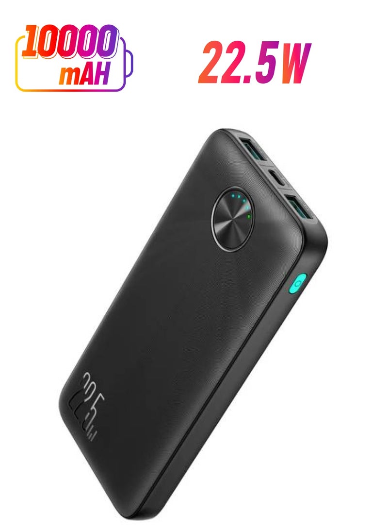 JOYROOM - 10000 mAh 22.5W External Battery JR-PBF15,  Power Bank with 3 Ports, Fast Charging for iPhone 15 14 13 Pro, Huawei, iPad Pro/Air, Samsung Galaxy and Plus Encore, Black - Image 1