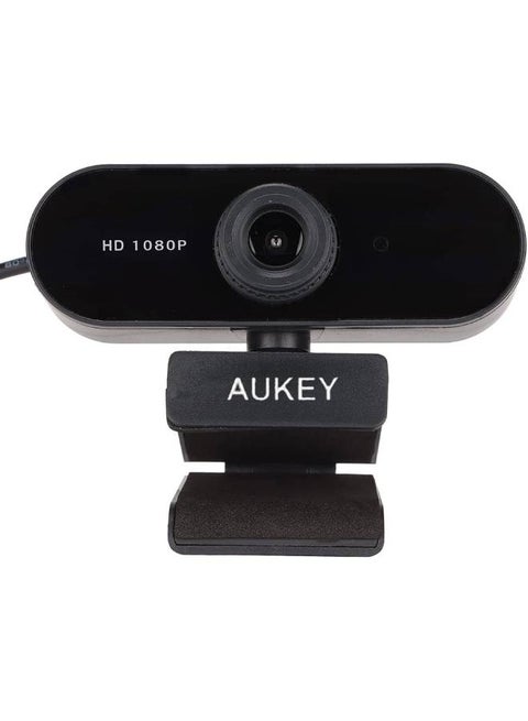 1080P Webcam Full HD 2 Mega Pixel With Dual Microphone, Auto focus, 30 FPS, Wide Angle 110 Black