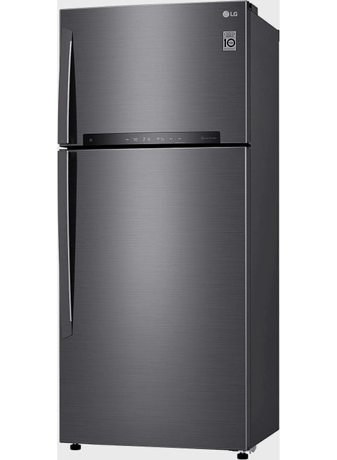 ثلاجة عاكسة سعة 475 لترًا - تحكم باللمس LED - Smart ThinQ - فلتر Hygiene Fresh - تبريد الباب الداخلي - GN-H622HQHL