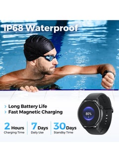 SoundPEATS 280 mAh SmartWatch Model Watch 4 Long Battery Life, Waterproof Black  - Image 4
