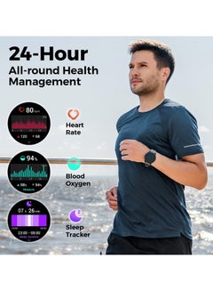 SoundPEATS 280 mAh SmartWatch Model Watch 4 Long Battery Life, Waterproof Black  - Image 2