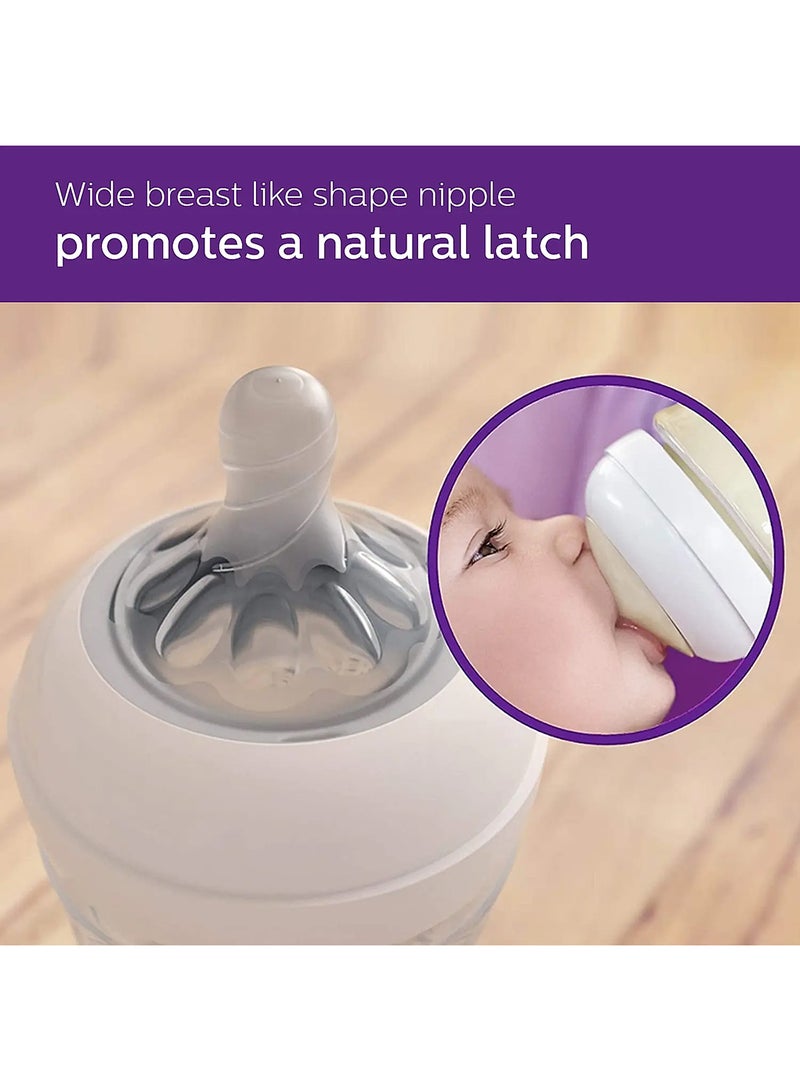 2-Piece Natural Feeding Baby Ultra Soft Nipple Bottle Set For 0M+, 125 Ml - Clear - pnsku/N70088404V/45/_/1719822811/c0b28308-de5c-4ecc-bf1e-a8ad596a78a2