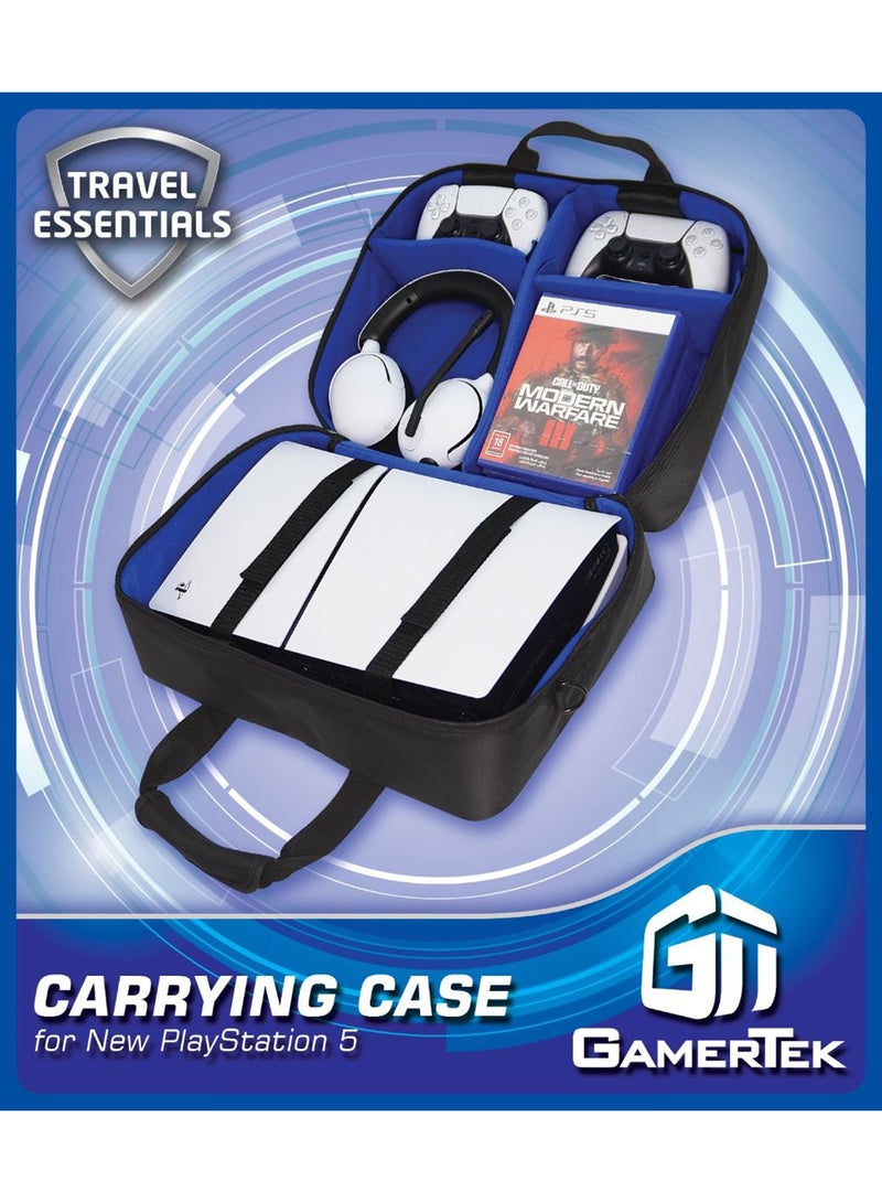 GamerTek PS5 Carrying Case - Compatible with PS5, Travel Bag Holds Playstation 5 Console, DualSense Controllers, Cables and Other Accessories - Image 5