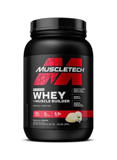 ماسل تيك Platinum Whey + Muscle Builder بنكهة كريمة الفانيليا، 1.8 رطل 