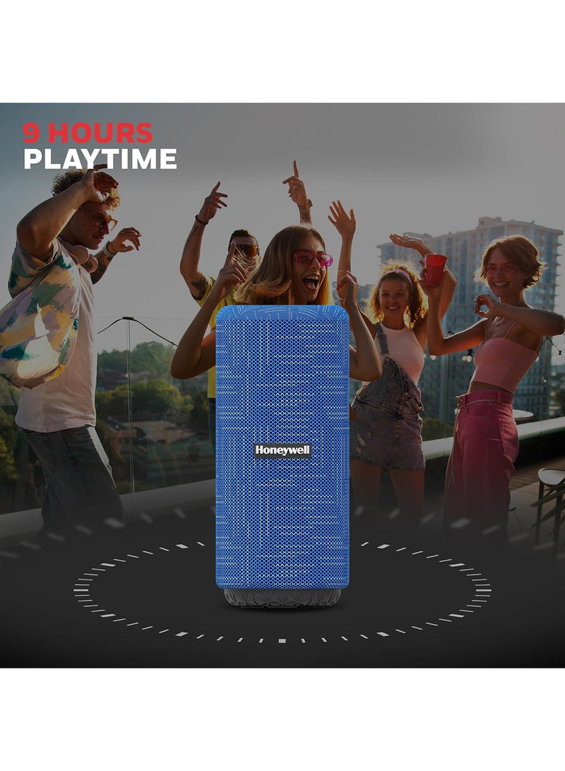هوني ويل Suono P300 10W 5.3 Bluetooth Speaker,9H Playtime, Deep Bass,IPX 4,TWS Feature,Fast Charging,SD Card,USB,AUX,Built-In Mic&52mm Drivers,2 Yrs Manufacturer Warranty Blue  - Image 5
