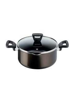 Tefal Xl Intense Stewpot With Glass Lid, Non-Stick Dark Brown 22cm 