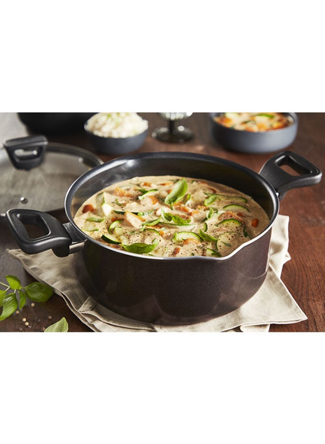 تيفال قدر طهي مكثف بحجم XL مع غطاء زجاجي، غير لاصق بني داكن 18 سم - Image 5