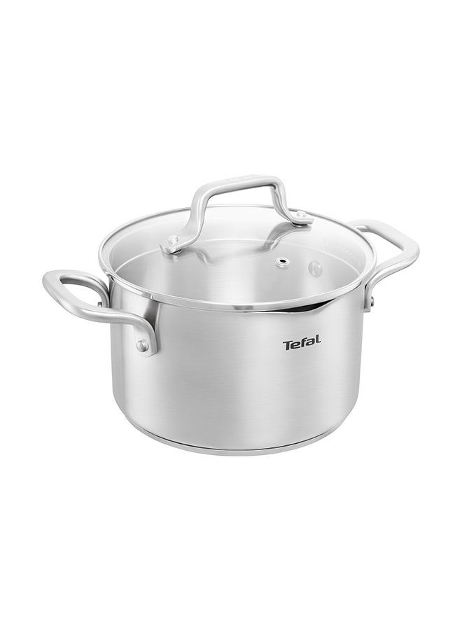 Duetto Stewpot Stainless Steel Set with Glass lid, Size (20-24-26-28-30) cm -Silver - pnsku/N70088521V/45/_/1720094451/49540345-65fb-4b49-a0df-c8711e51d63d