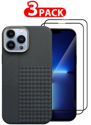 Case Cover For iPhone 13 Pro Max And 2 Screen Protectors 2024 New Pattern Aramid Carbon Fiber Phone Case Slim And Light Design MIX1 - pnsku/N70088552V/45/_/1719896509/daf65dae-3392-4a40-bc9f-6b111fcc9979