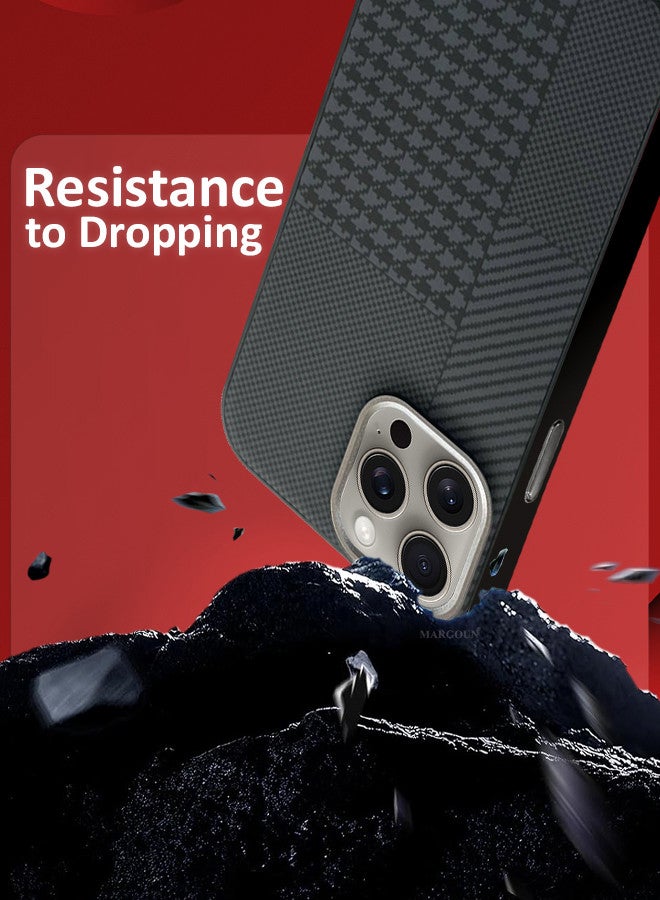 MARGOUN Case Cover For iPhone 15 Pro And Screen Protector 2024 New Pattern Aramid Carbon Fiber Phone Case Slim And Light Design MIX1 - Image 2