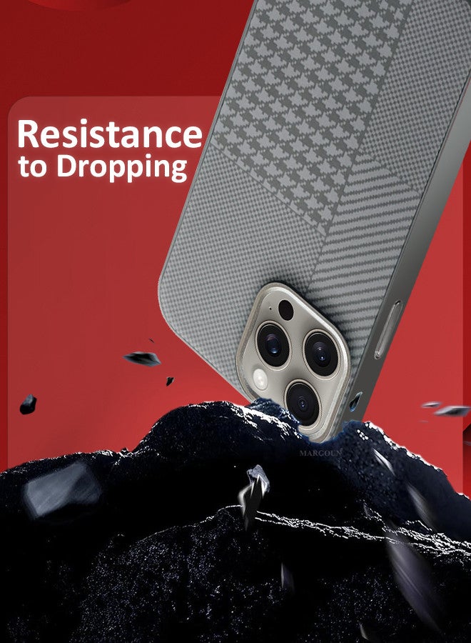 مارجون Case Cover For iPhone 15 Pro And Screen Protector 2024 New Pattern Aramid Carbon Fiber Phone Case Slim And Light Design MIX2 - Image 2