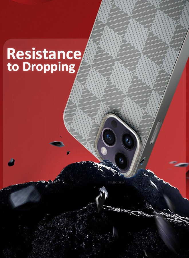 MARGOUN For iPhone 14 Pro Max Case Cover 2024 New Pattern Aramid Carbon Fiber Phone Case Slim And Light Design MIX4 - Image 2