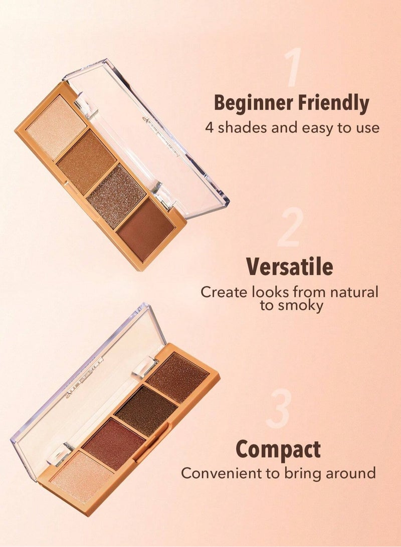 SHEGLAM Essential Square Eyeshadow Quad - SERENDIPITY Multicolour  - Image 5