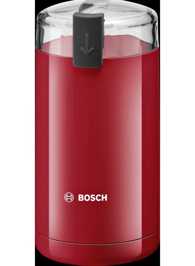 BOSCH Coffee Grinder for 150 g/min beans 180 Watt Stainless steel Red TSM6A014R 180 W TSM6A014R Red - Image 1