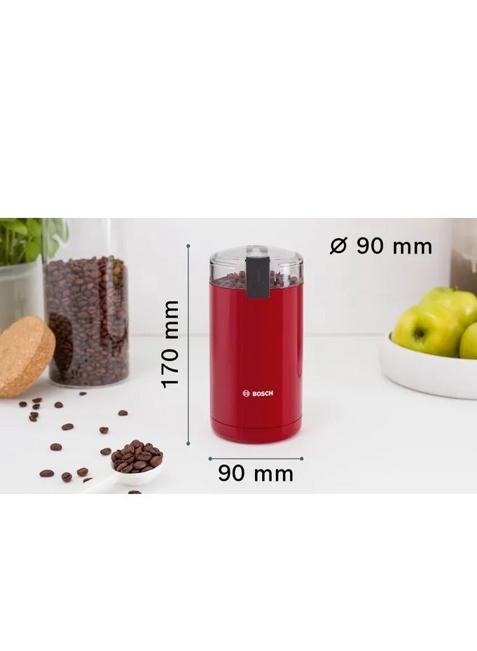 Coffee Grinder for 150 g/min beans 180 Watt Stainless steel Red TSM6A014R 180 W TSM6A014R Red - pnsku/N70088640V/45/_/1719900136/b8ee00b3-31c0-422c-914e-1ab335b29433
