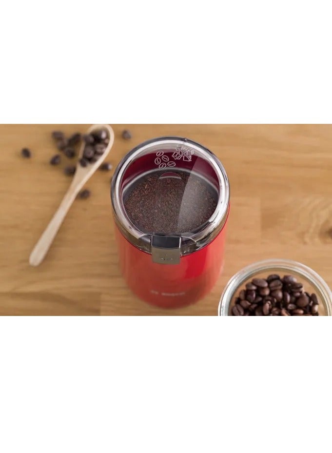 BOSCH Coffee Grinder for 150 g/min beans 180 Watt Stainless steel Red TSM6A014R 180 W TSM6A014R Red - Image 5