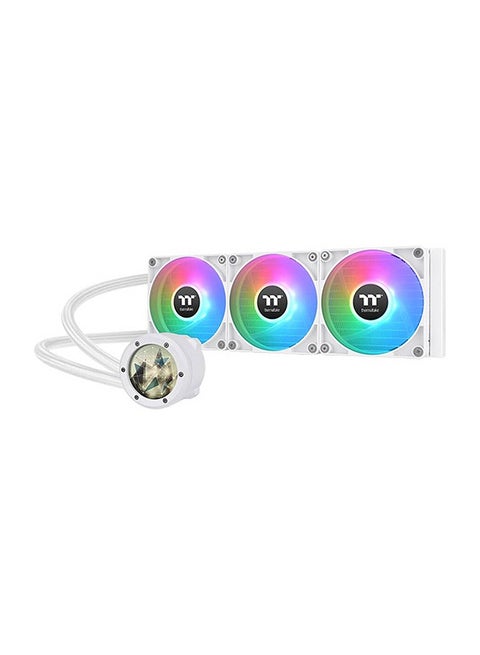 TH360 V2 Ultra ARGB Sync All-In-One Liquid Cooler, 2.1" TFT-LCD Display, 360mm Radiator, 2000 RPM Fan Speed, 57.05 CFM Fan Airflow, Snow Edition | CL-W405-PL12SW-A White