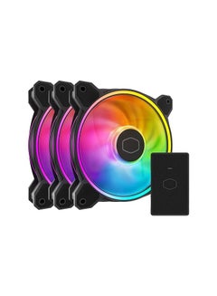 COOLER MASTER Fan MF120 Halo² 3 In 1 PC Case|Liquid Cooler|Air Cooler Fan, Dual Loop Gen 2 ARGB LEDs Rings, Dynamic PWM 120mm 2,050 RPM, Air Balance Blades, Hybrid Frame (MFL-B2DN-213P2-R2) 