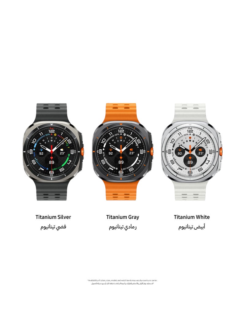 Samsung - Galaxy Watch Ultra 47mm (Middle East Version) Smartwatch, LTE, Health Monitoring, Fitness Tracker - Titanium White - Image 1