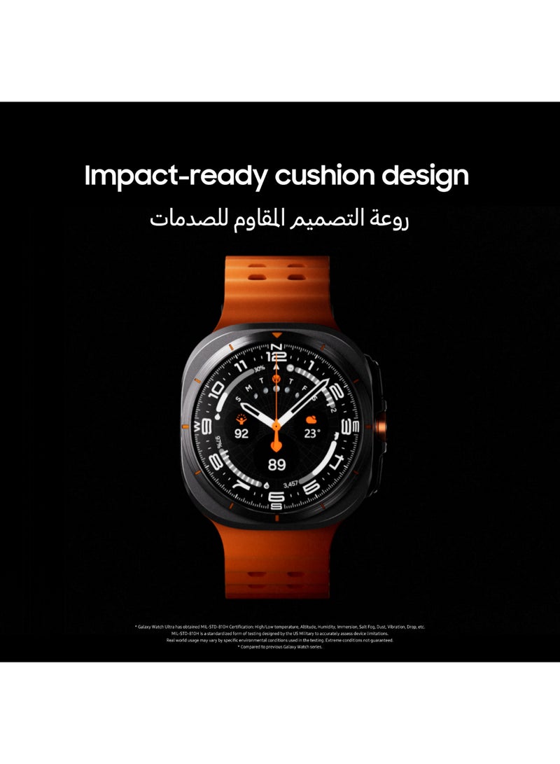 Samsung - Galaxy Watch Ultra 47mm (Middle East Version) Smartwatch, LTE, Health Monitoring, Fitness Tracker - Titanium White - Image 1