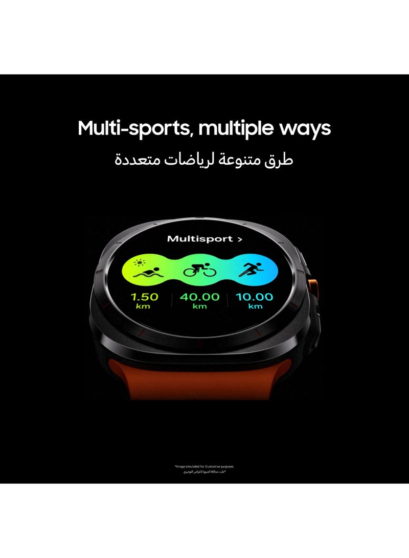 Samsung - Galaxy Watch Ultra 47mm (Middle East Version) Smartwatch, LTE, Health Monitoring, Fitness Tracker - Titanium White - Image 1