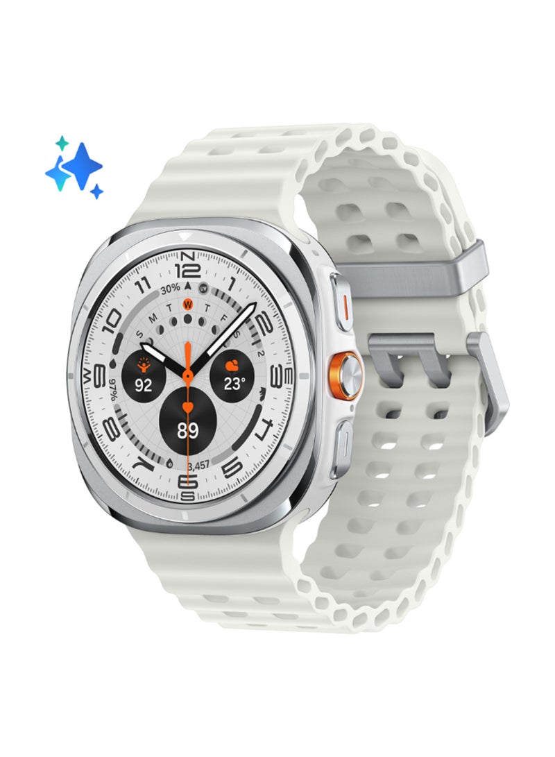 Samsung - Galaxy Watch Ultra 47mm (Middle East Version) Smartwatch, LTE, Health Monitoring, Fitness Tracker - Titanium White - Image 1