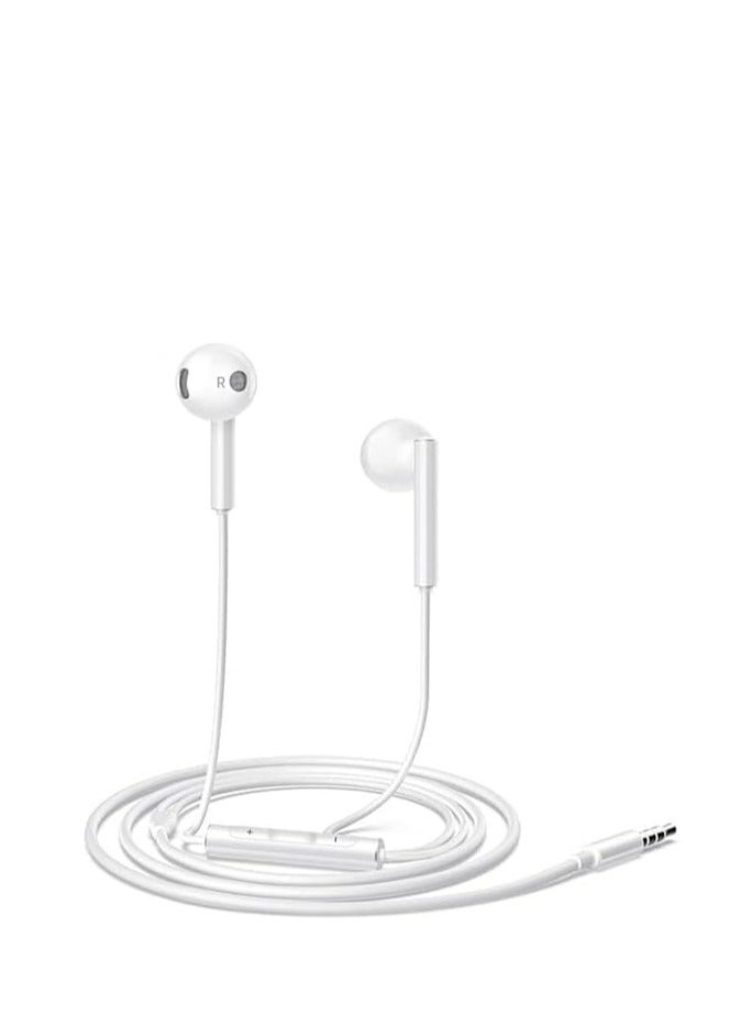 Honor - Wired Earphone With Microphone 3.5mm Built-In Earphone Microphone AM115R White - Image 1