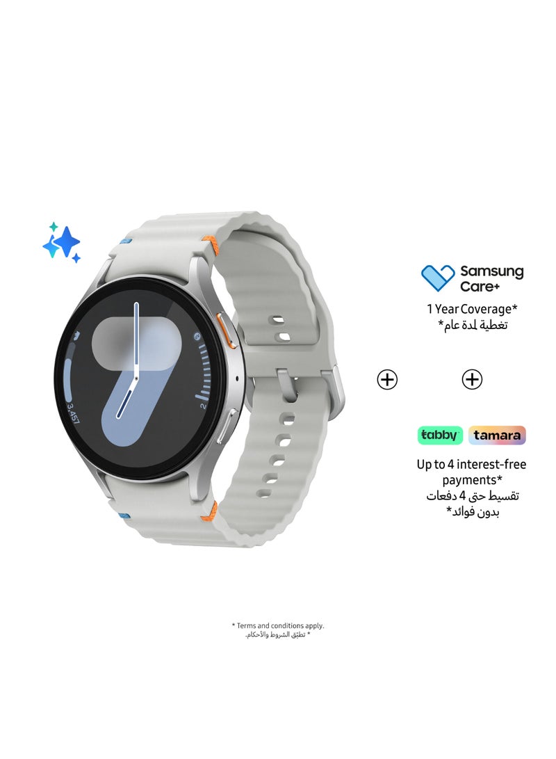 Samsung - Galaxy Watch7 44mm (Middle East Version) Smartwatch, Bluetooth, Sleep Coaching, Fitness Tracker - Silver - Image 1