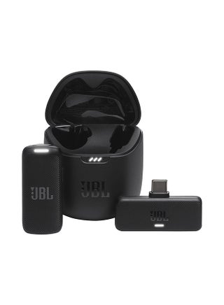 Quantum Stream Wireless USB-C - Wearable Wireless Streaming Microphone for Crystal Clear Recordings, 24 Hours of Recording time, Plus Speed Charge, Included Windscreen for Noise Reduction JBLSTRMWLUSBCBLK Black - pnsku/N70088754V/45/_/1720524193/84cf18f9-7333-4001-ba1e-69d135b0a837