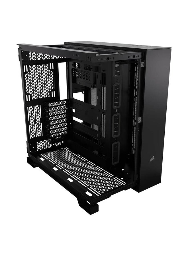 CORSAIR - 6500X Mid-Tower Computer Case, Up to 360mm Radiator & 10x Fan Support, Tempered Glass, Dual Chamber Design, Modern Front Panel I/O, Wide Cooling Flexibility | CC-9011257-WW Black - Image 1