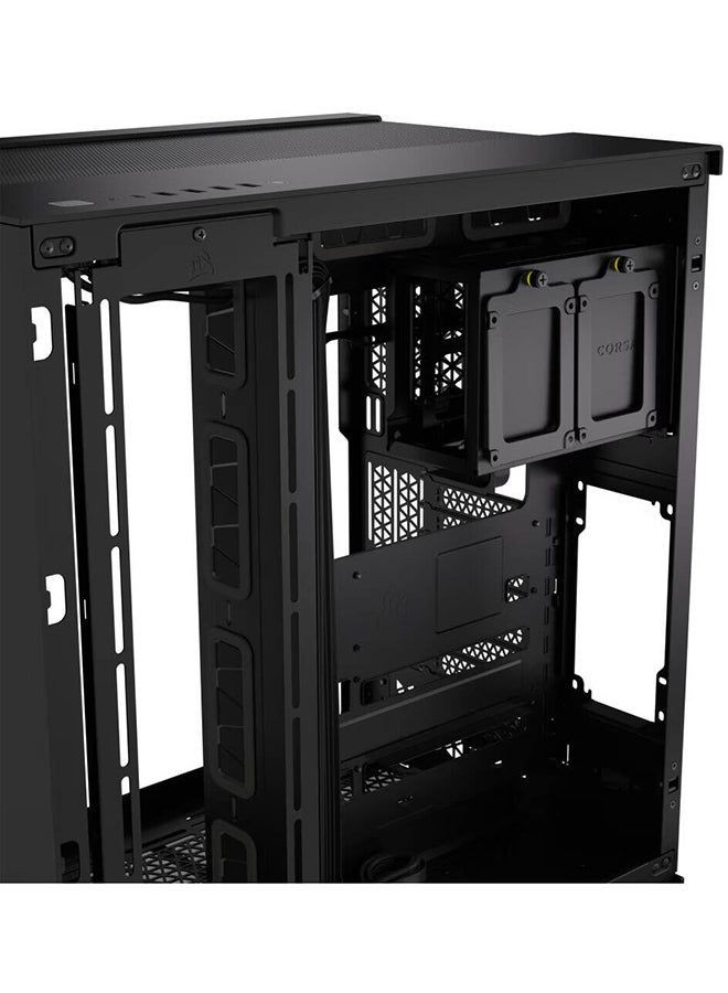 CORSAIR - 6500X Mid-Tower Computer Case, Up to 360mm Radiator & 10x Fan Support, Tempered Glass, Dual Chamber Design, Modern Front Panel I/O, Wide Cooling Flexibility | CC-9011257-WW Black - Image 1
