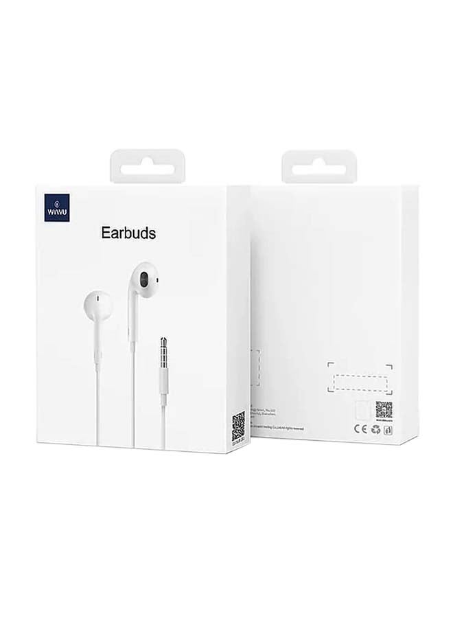 3.5mm Earbuds with Remote - Hi-Res Sound, Noise Isolation, Built-in Mic White - pnsku/N70088777V/45/_/1724764429/1d721237-31dd-459f-8d85-074cfad9d506