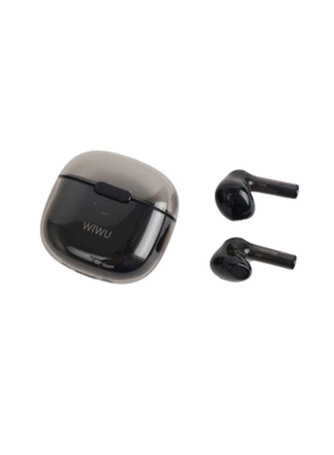 WIWU - Pure Sound TWS Airbuds - Semi-In-Ear, Bluetooth 5.3, 35mAh Battery, 35 Hours Playtime, Waterproof Black - Image 1