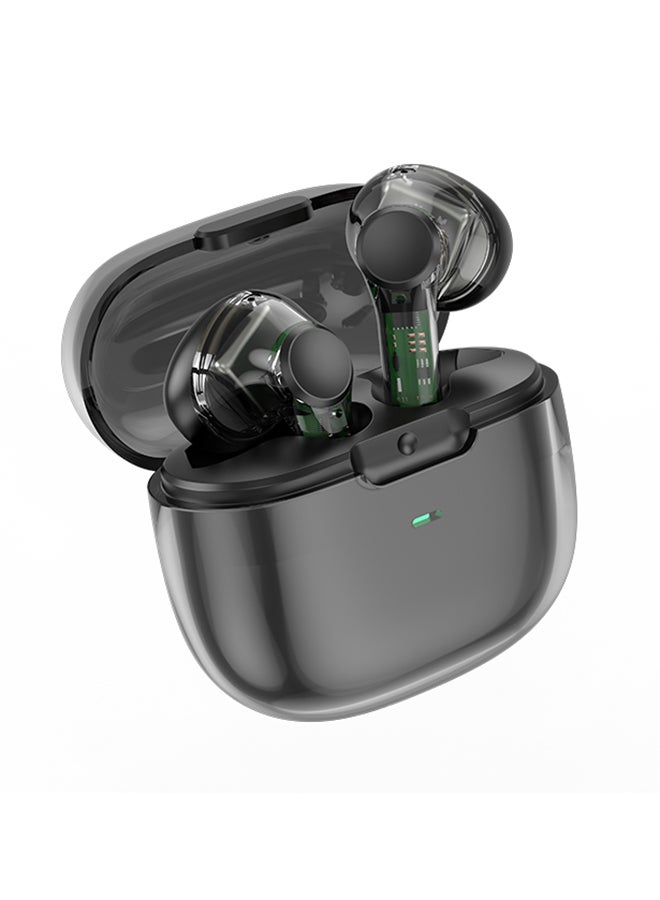 WIWU - Pure Sound TWS Airbuds - Semi-In-Ear, Bluetooth 5.3, 35mAh Battery, 35 Hours Playtime, Waterproof Black - Image 1