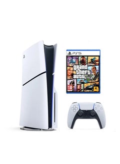 PlayStation 5 Slim Console Disc (UAE Version) With Controller and Grand Theft Auto V - New Model 2023
