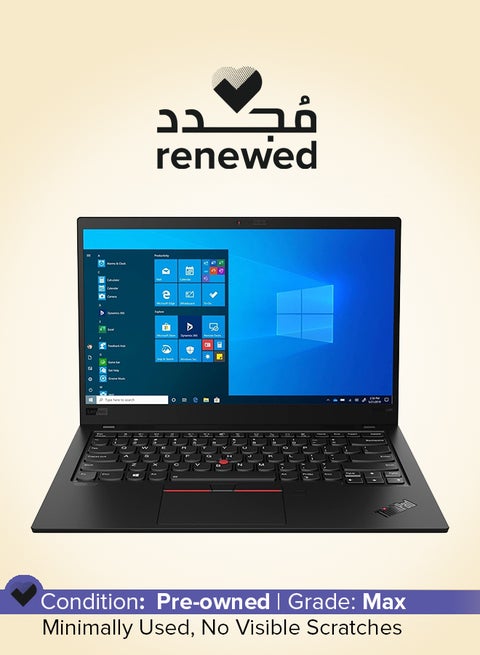Renewed - ThinkPad X1 Carbon G8 Laptop With 14-Inch Display,Intel Core i7 Processor/Dual Core/10th Gen/16GB RAM/512GB SSD/Intel HD Graphic/Windows 10 English Black