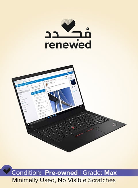 Renewed - ThinkPad X1 Carbon G7 Laptop With 14-Inch Display,Intel Core i7 Processor/Dual Core/8th Gen/16GB RAM/512GB SSD/Intel HD Graphics/Windows 10 English Black