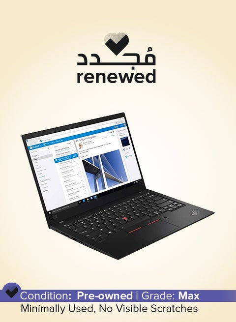 Renewed - ThinkPad X1 Carbon G7 Laptop With 14-Inch Display,Intel Core i5 Processor/Dual Core/8th Gen/16GB RAM/512GB SSD/Intel HD Graphics/Windows 10 English Black