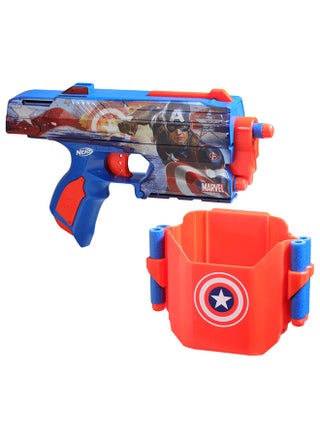 Nerf Ink Marvel Captain America Single Fire Dart Blaster includes 10 Nerf Elite Darts for 8+ Years | F9717 - view 4