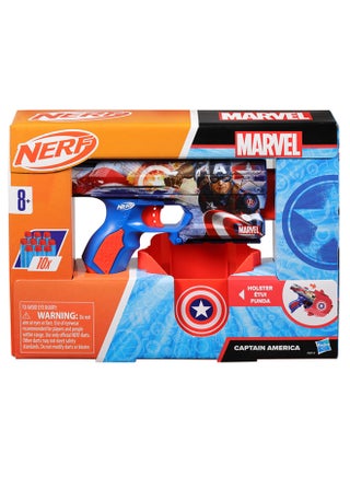 Nerf Ink Marvel Captain America Single Fire Dart Blaster includes 10 Nerf Elite Darts for 8+ Years | F9717 - view 2