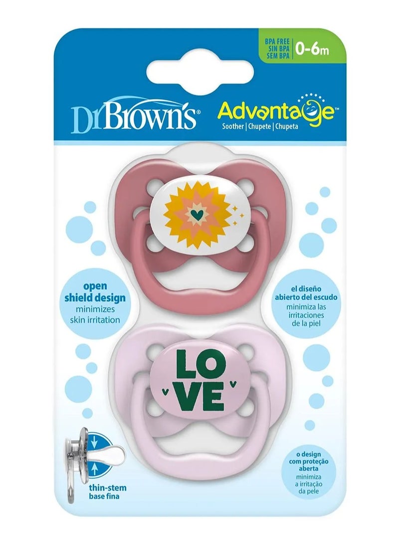 دكتور براونز Advantage Pacifier Stage 1 Pack Of 2 - Image 1